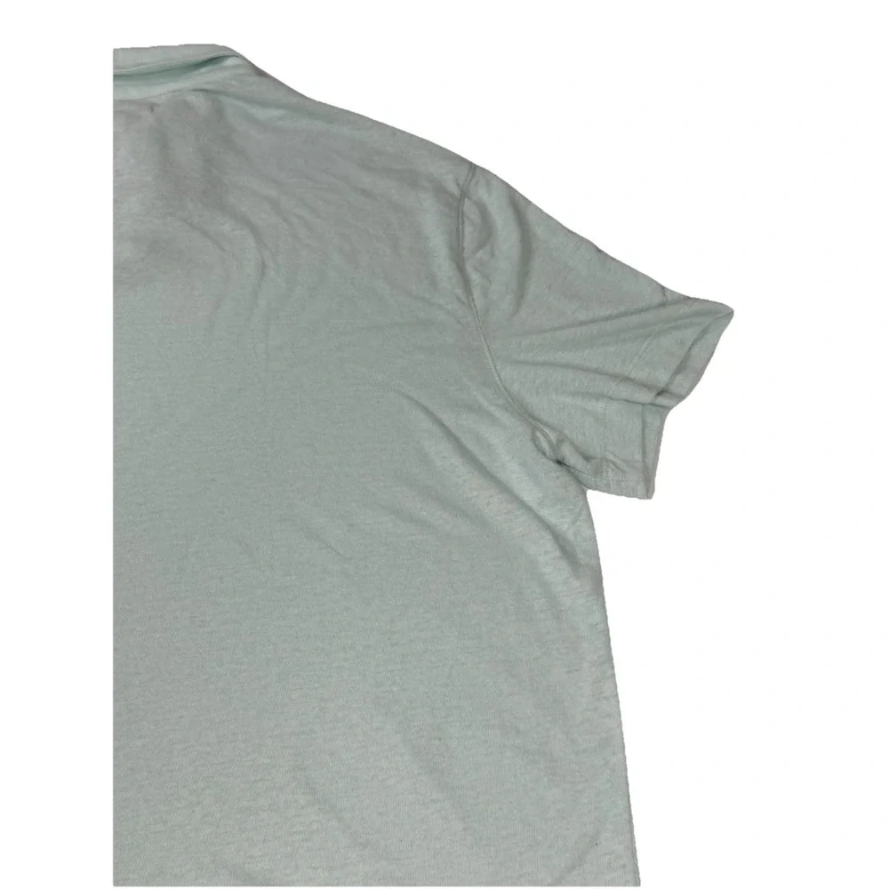 Banana Republic Linen Blend Polo Shirt Light Blue Dew Drop Men's XXL